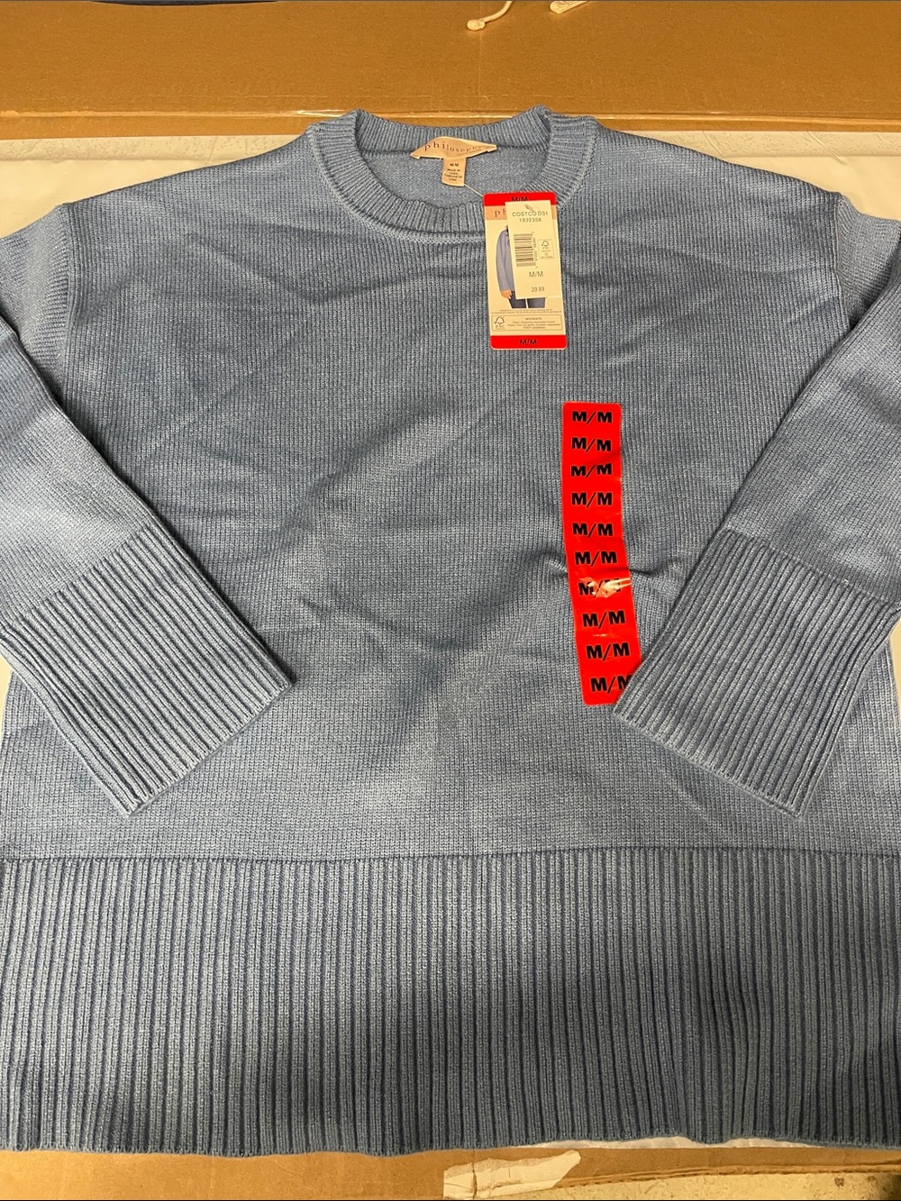 Philosophy Light Blue Crewneck Sweater